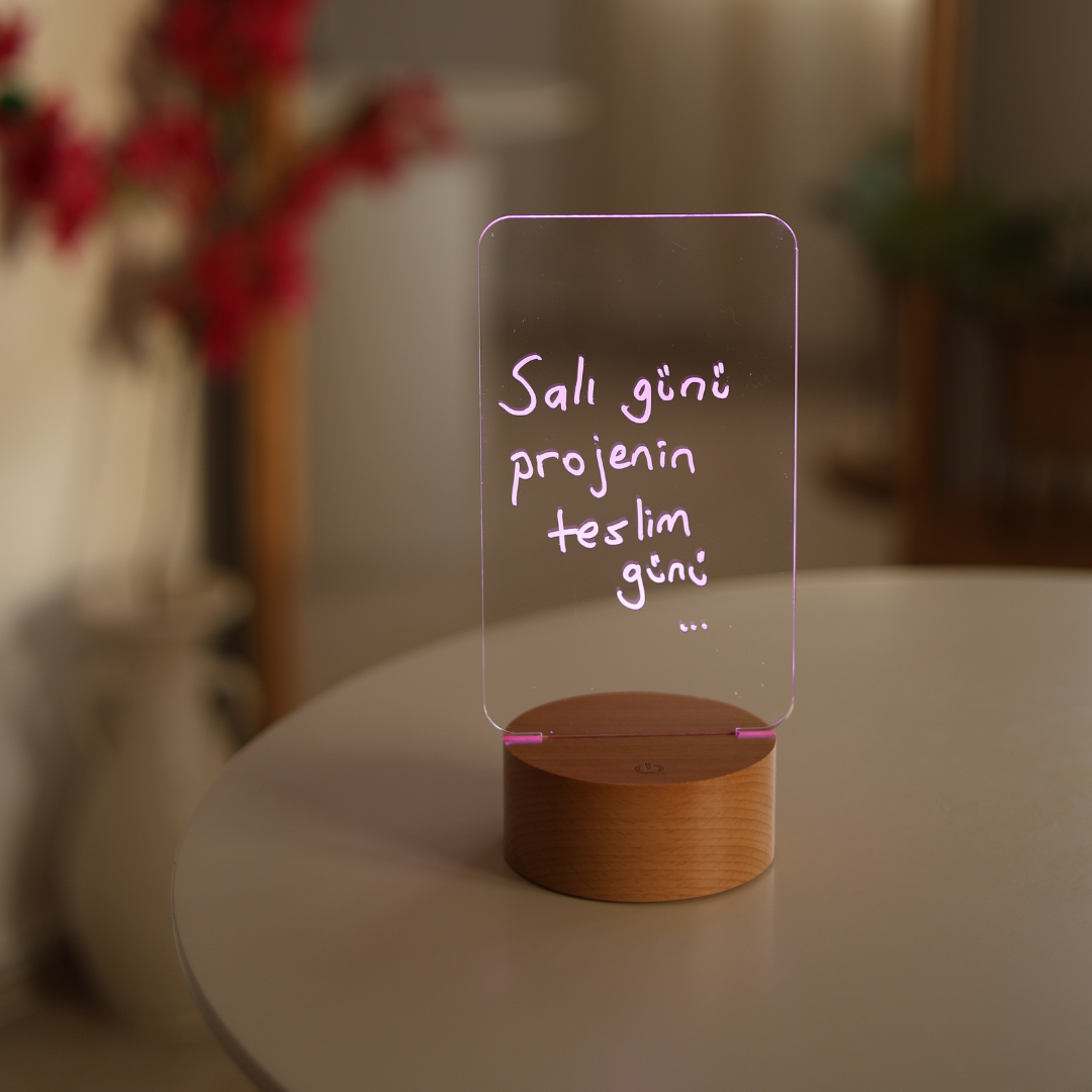 Writable 7 Colors LED Message Board Night Light with Pen | ByLamp