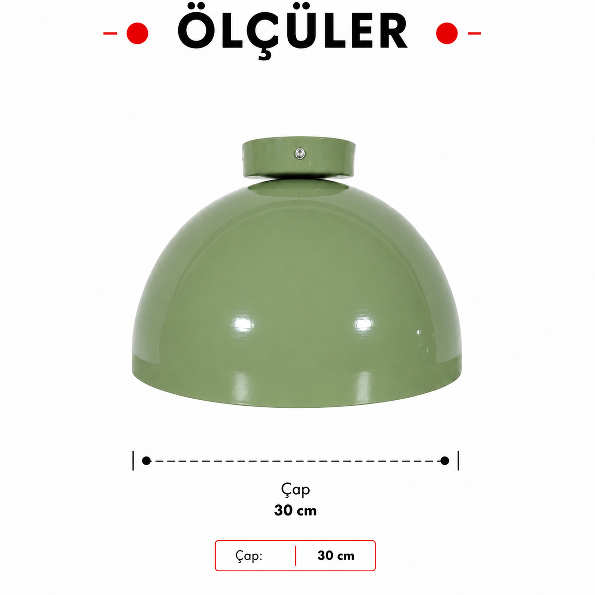 Maui Large Plafonyer Mint Yeşili