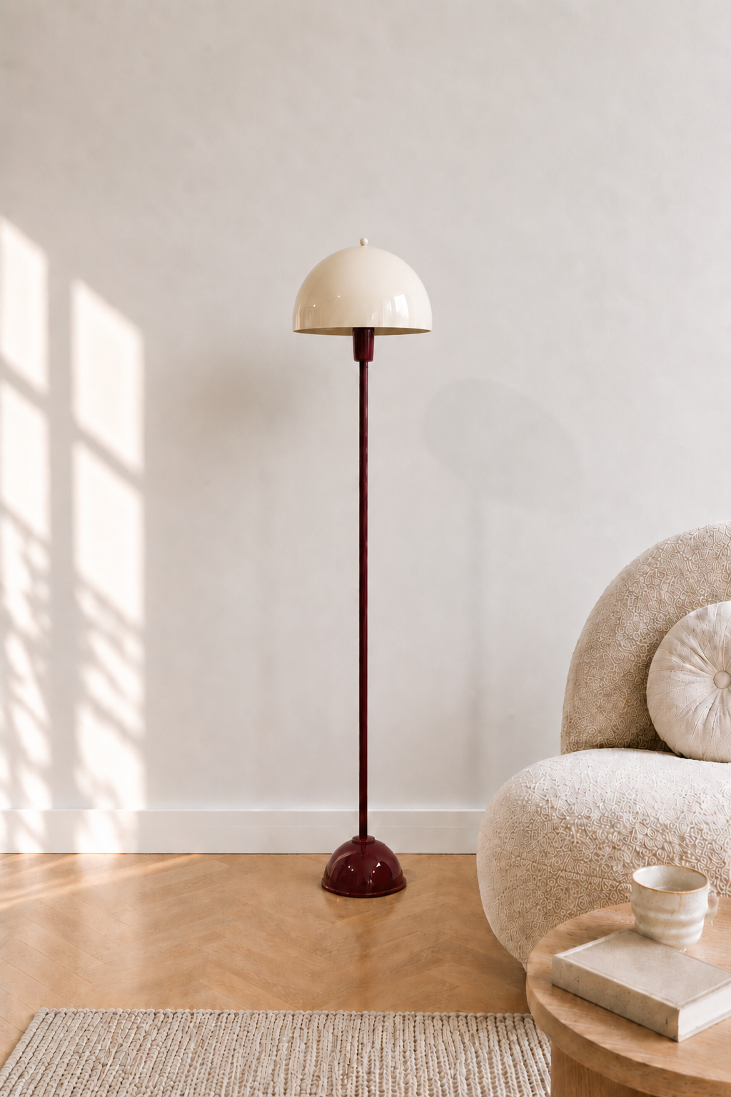 Soho Bordo Krem Metal Lambader| ByLamp