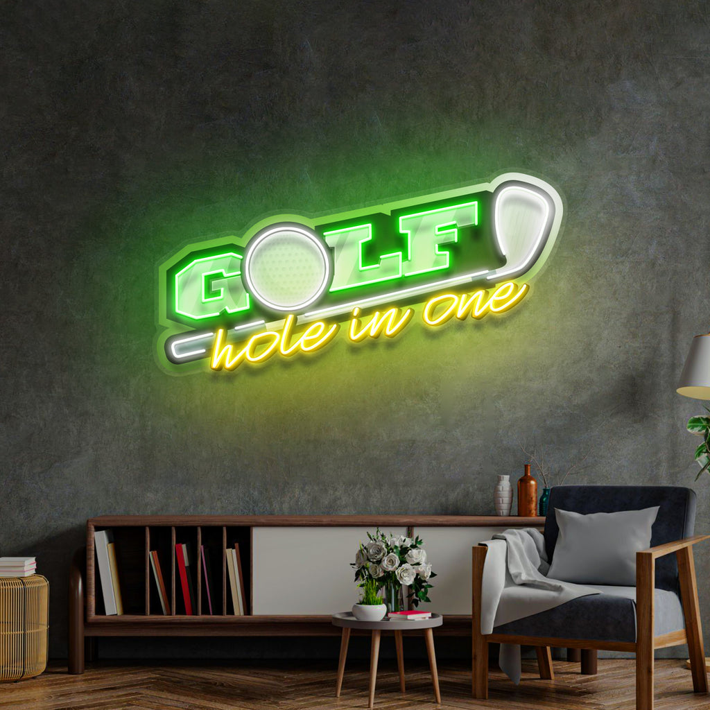 Golf Hole İn One Neon Lamba | ByLamp