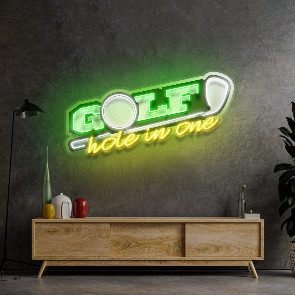 Golf Hole İn One Neon Lamba | ByLamp