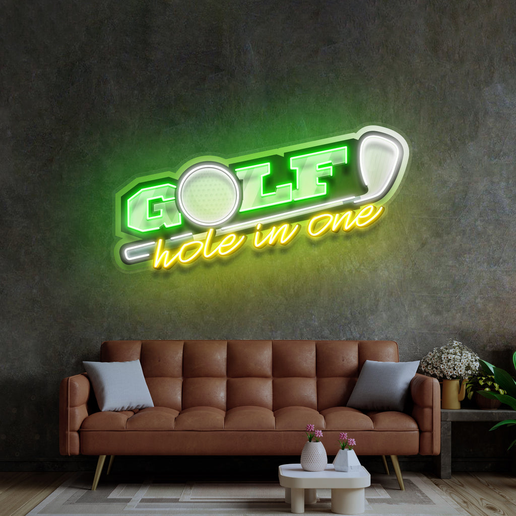 Golf Hole İn One Neon Lamba | ByLamp