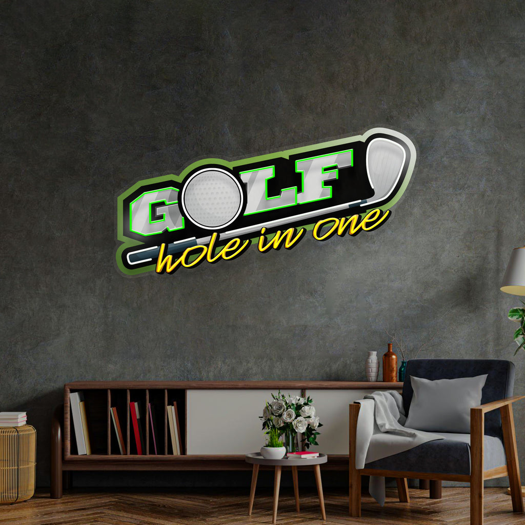 Golf Hole İn One Neon Lamba | ByLamp