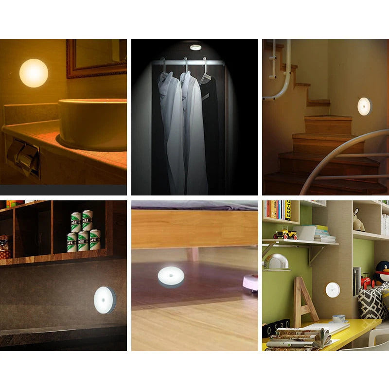 Motion Sensor USB Rechargeable Magnet LED Light Lamp Cabinet Home Drawer Night Light Lighting