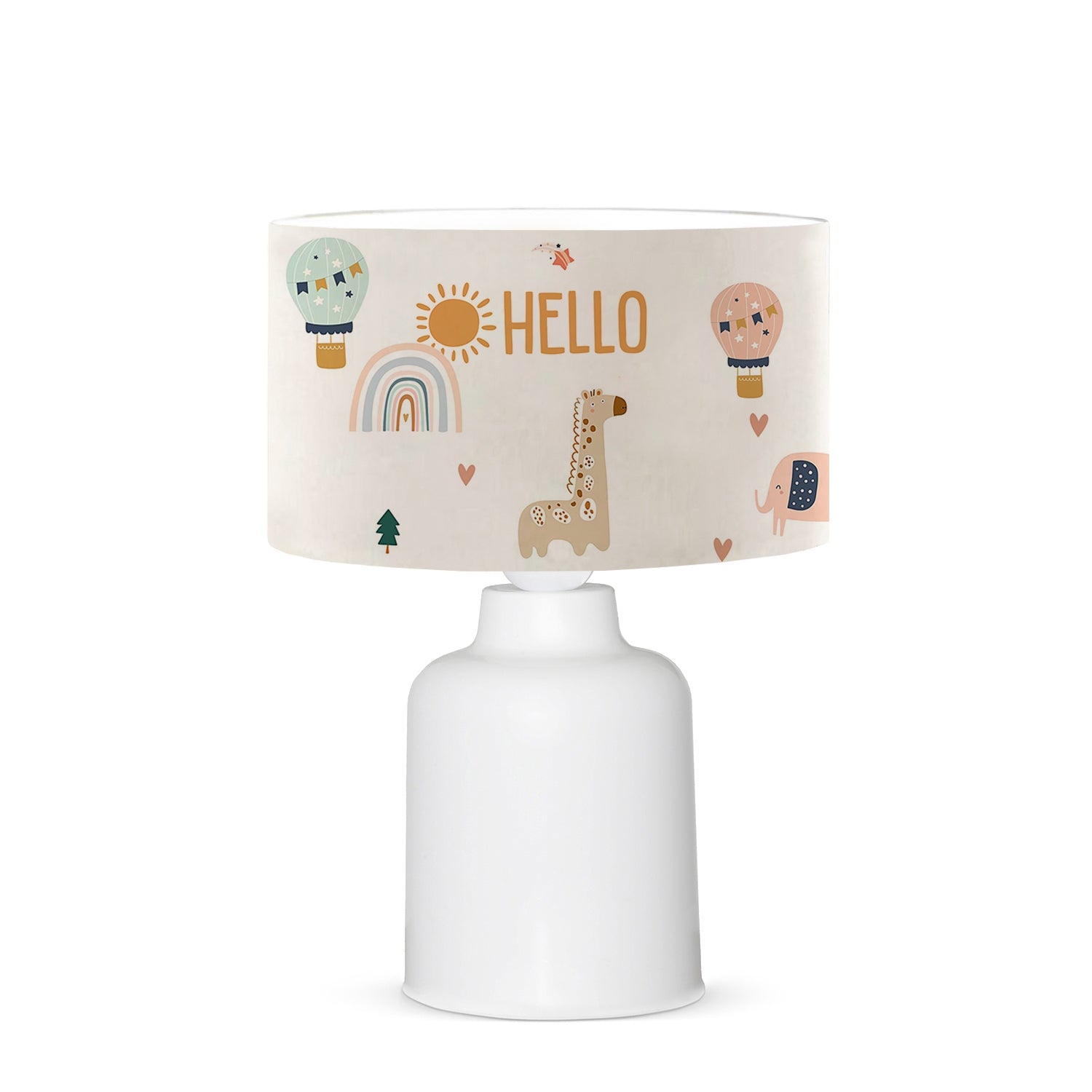 Fabric Printed Hello Friends Kids Room Lampshade | ByLamp