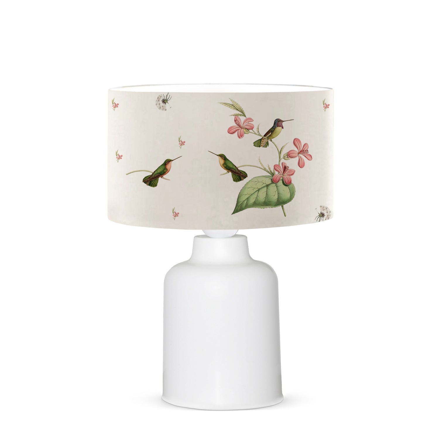 Bird Patterned Fabric Shade Table Lamp | ByLamp