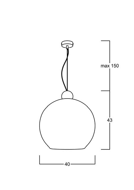 Globe Sarkıt Mat Pirinç Bal - 40 CM