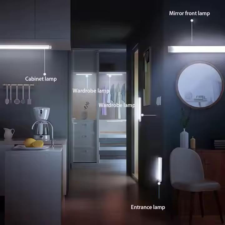 Şarjlı Sensörlü Çubuk LED Aydınlatma 50 cm | 2 Adet 20 cm Hediye