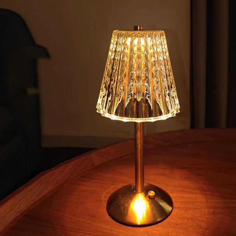 Lampshade Crystal Table Lamp Touch 3 Light Color Dimmable