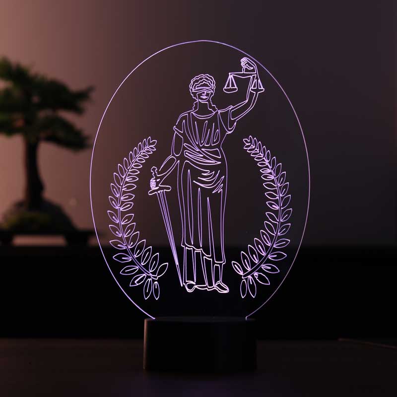 Justice Scales LED Lamp