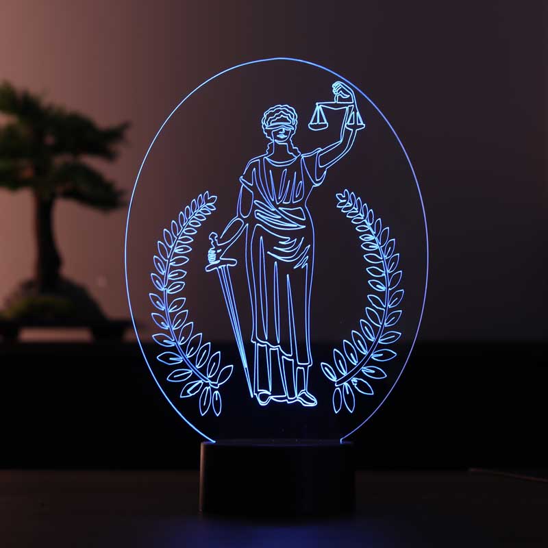 Justice Scales LED Lamp