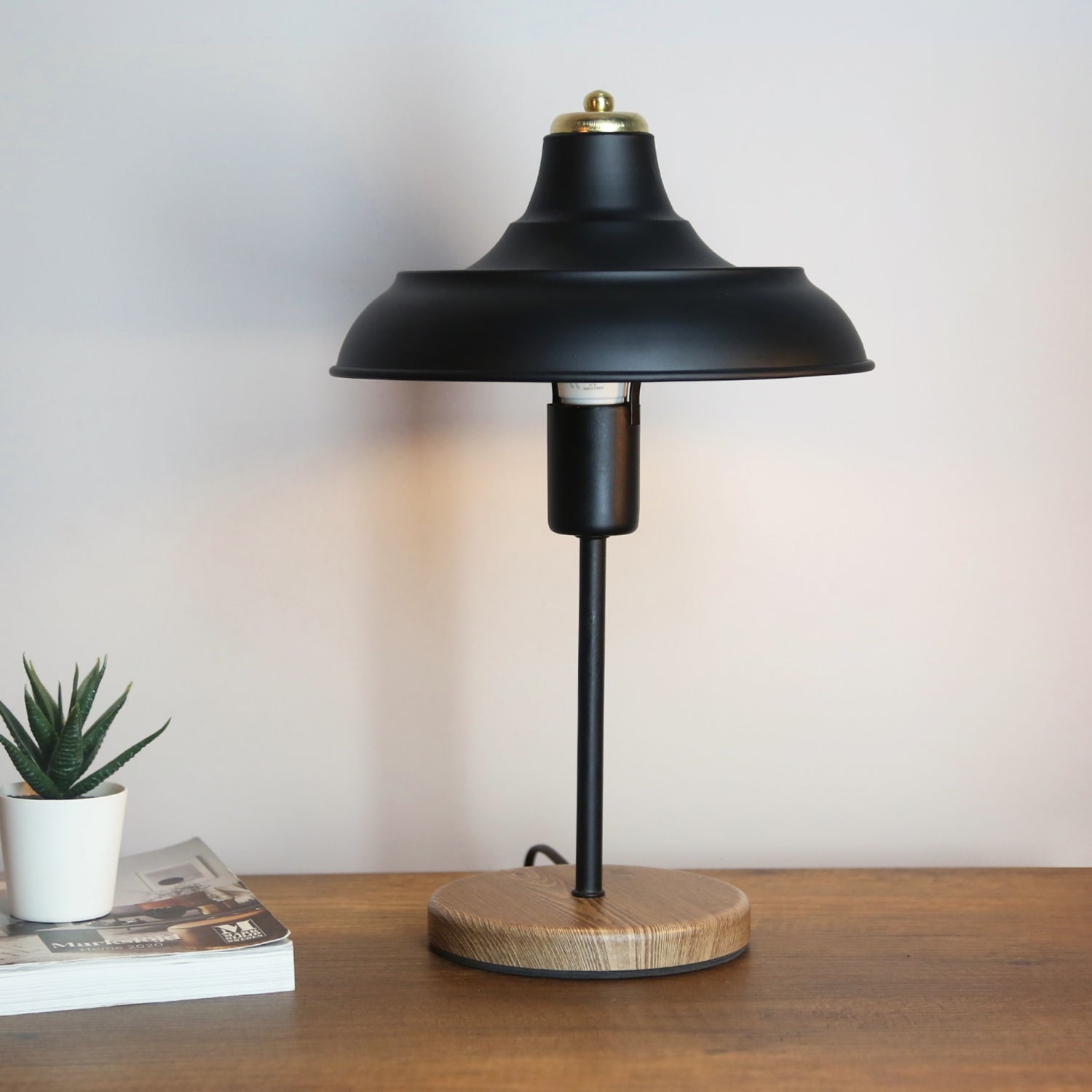 Decorative Table Lamp with Wooden Base | ByLamp