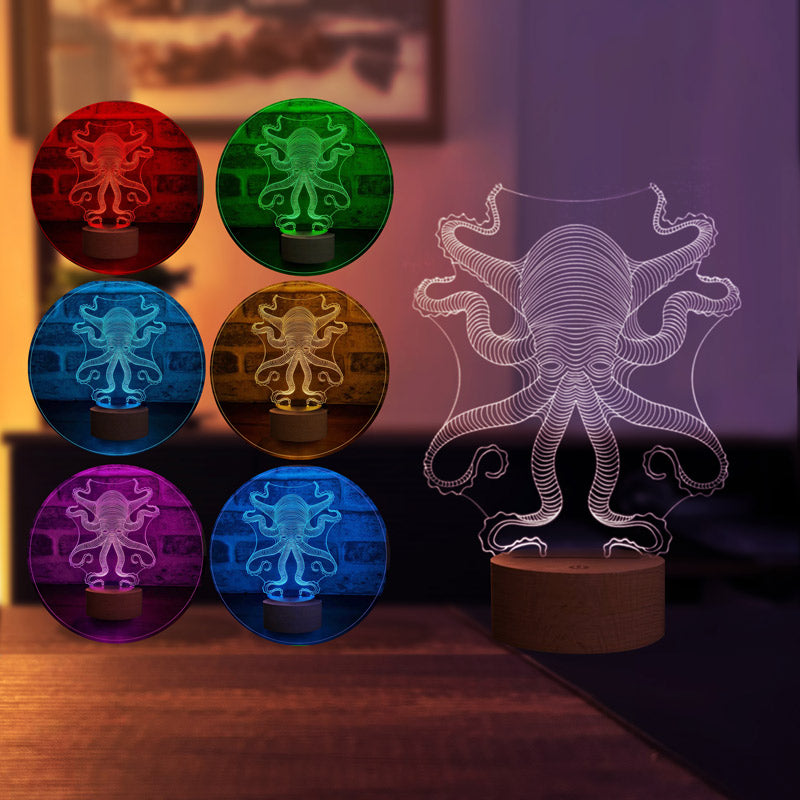 3D Octopus Led Table Lamp