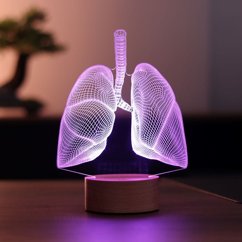 Akciğer Figürlü Dekoratif Hediye Led Masa Lambası | BYLAMP