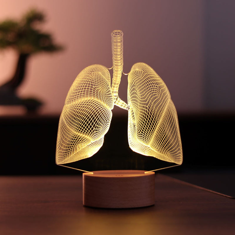 Akciğer Figürlü Dekoratif Hediye Led Masa Lambası | BYLAMP