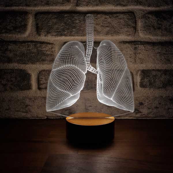 akciğer figürlü dekoratif hediye led masa lambası