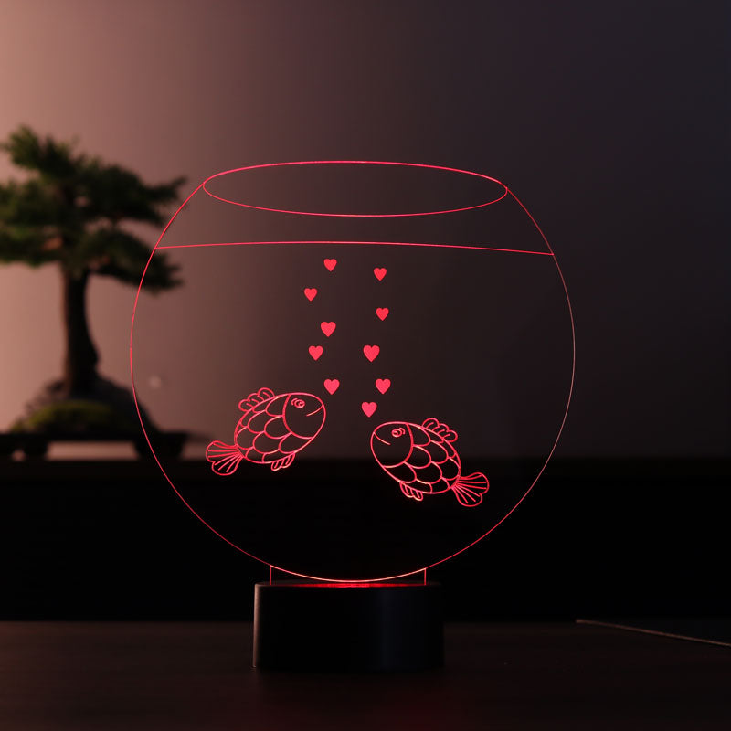 Acuario amor led lámpara de mesa