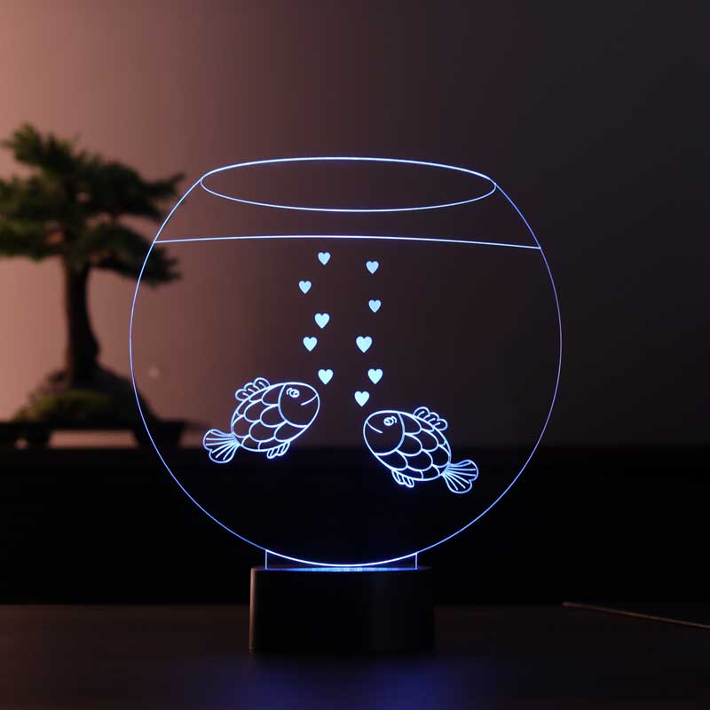 Aquarium Love Lamp
