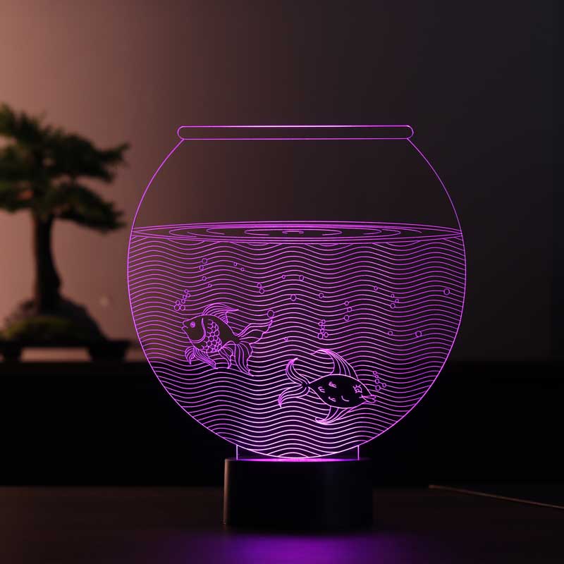 Aquarium 3D LED Tischleuchte