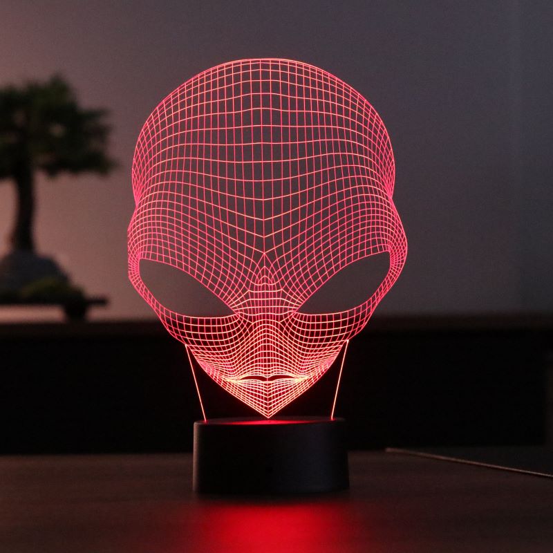 3-D-Alien-Lampe