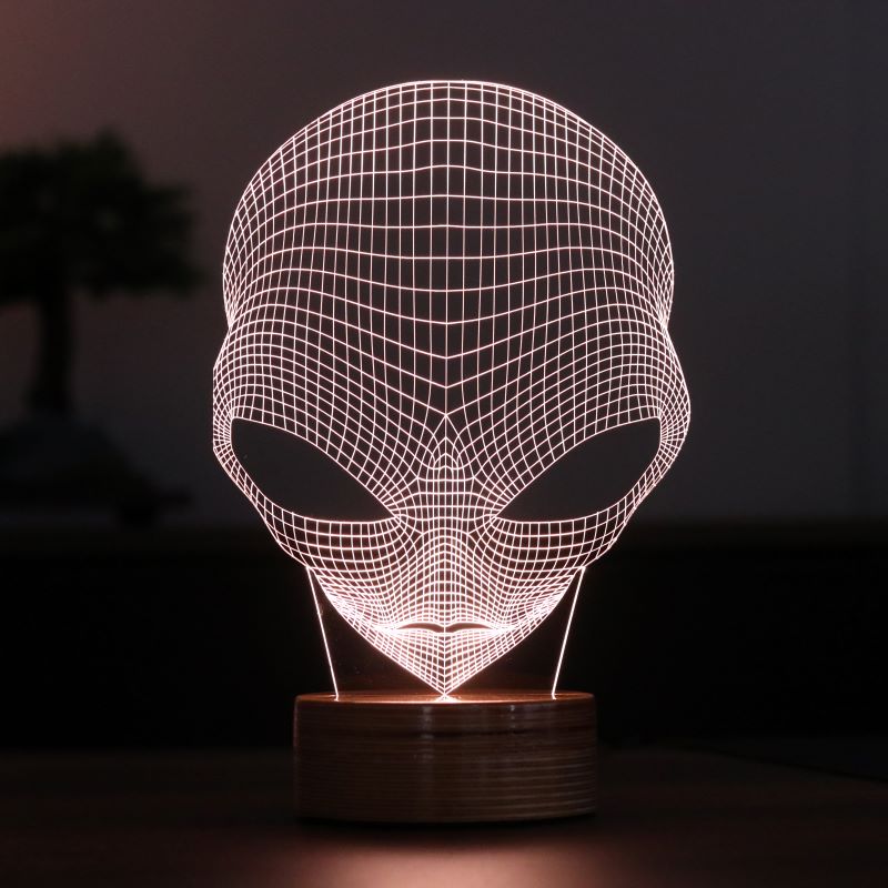 alien figürlü dekoratif hediye led masa lambası