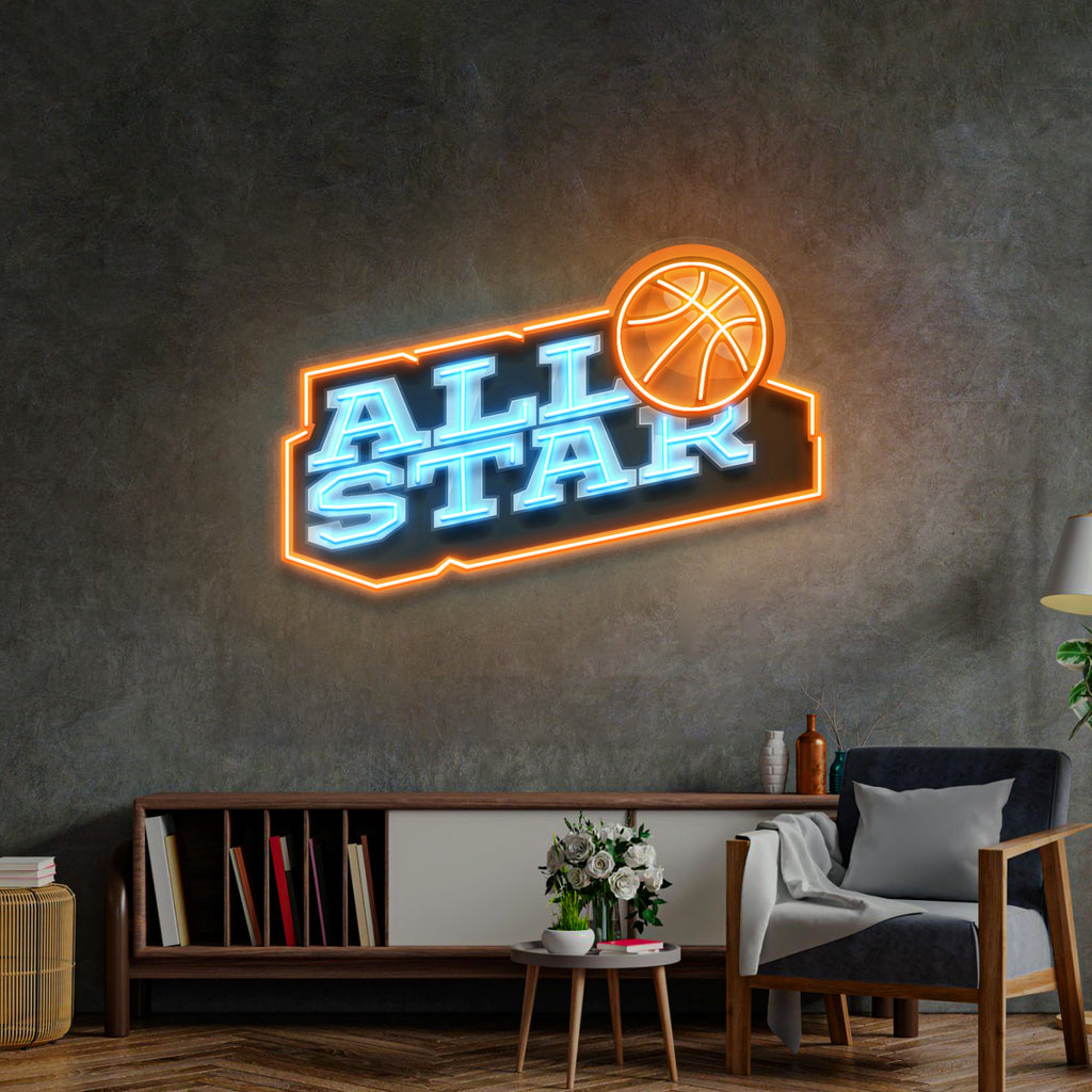 All Star Basketbol Neon Lamba | ByLamp