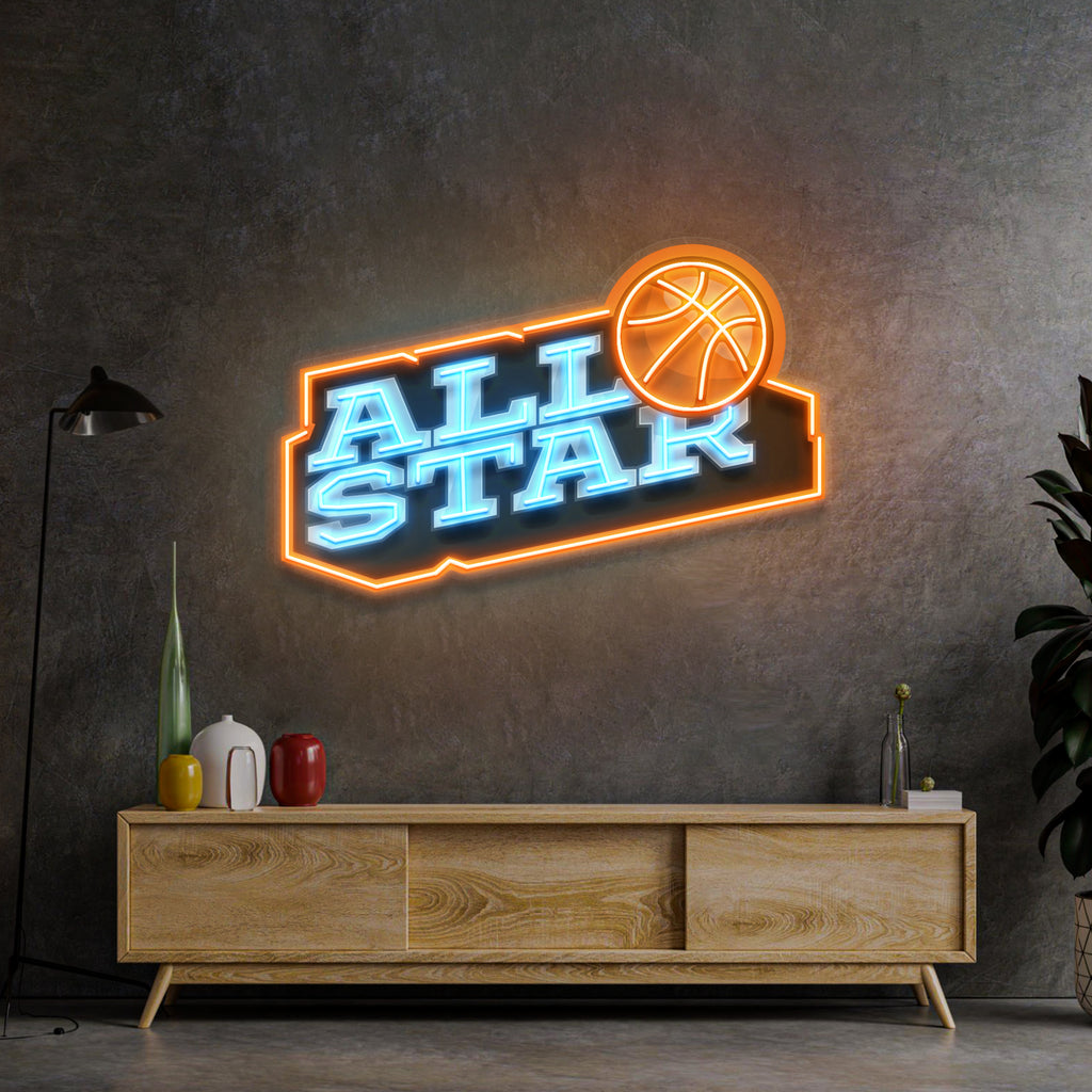 All Star Basketbol Neon Lamba | ByLamp