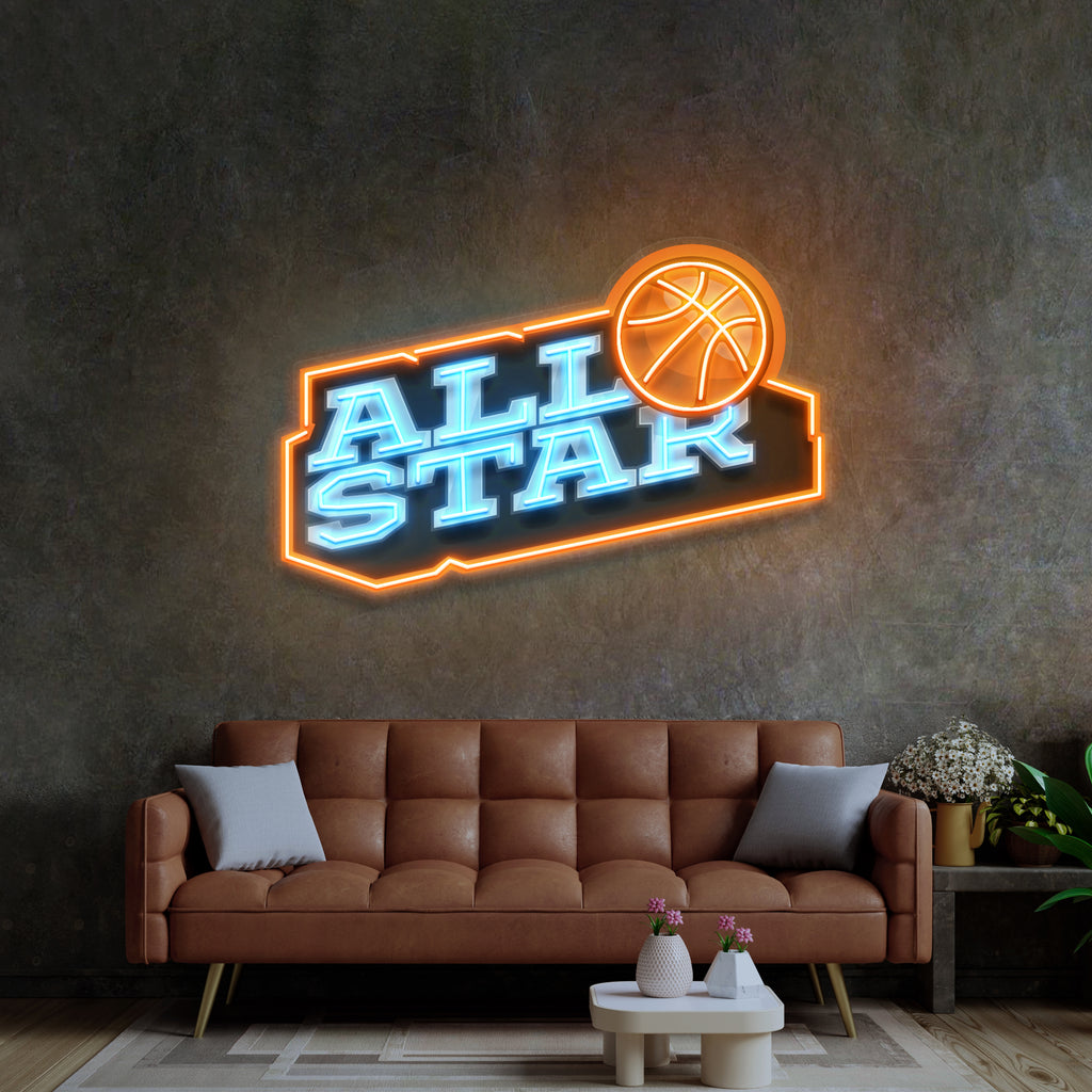 All Star Basketbol Neon Lamba | ByLamp