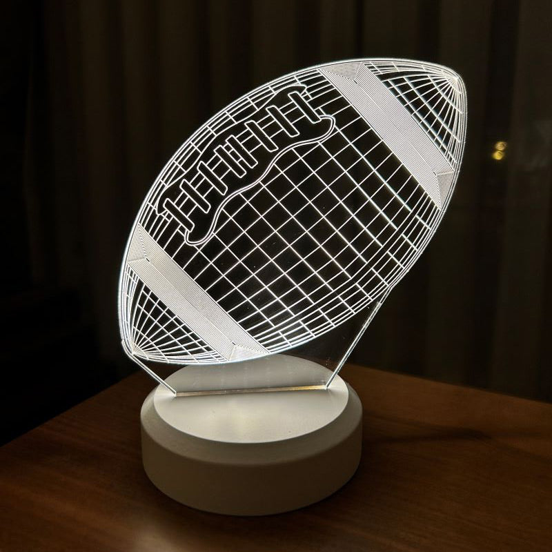 3D American Football Ball Led Table Lamp