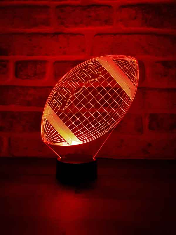 3D amerikanische Fußball-LED-Tischlampe