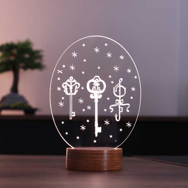 anahtar figürlü dekoratif hediye led masa lambası