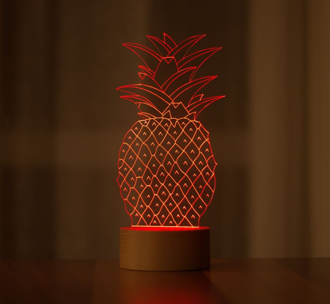 Ananas Figürlü Dekoratif Hediye Led Masa Lambası | BYLAMP