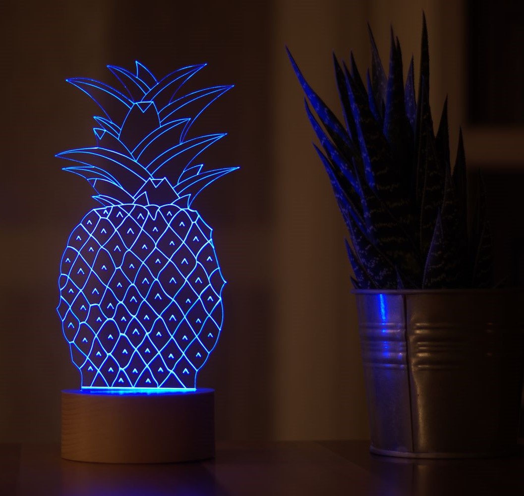 Ananas Figürlü Dekoratif Hediye Led Masa Lambası | BYLAMP