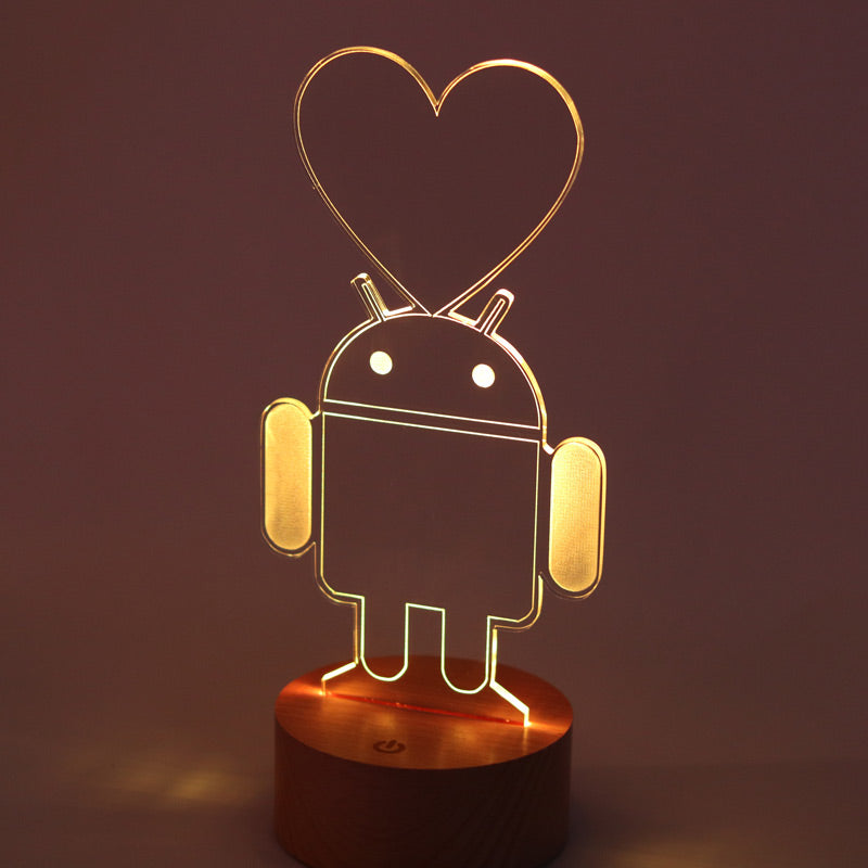 Android Bot Lamp Decorative 3D Led Table Lamp Special for Android Developers | BYLAMP