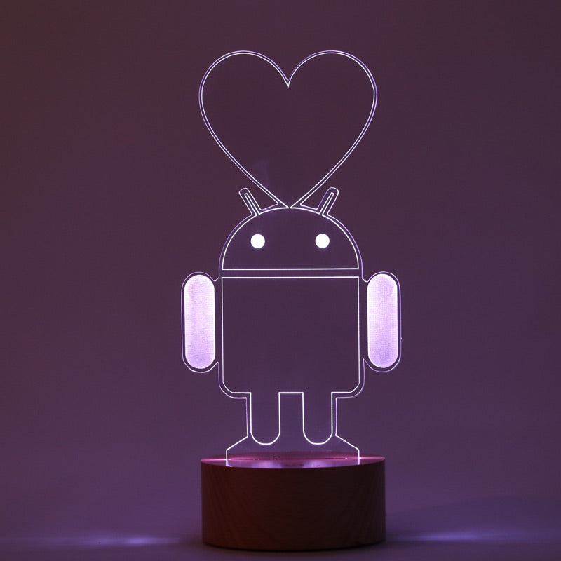 Android Geliştiricilerine Özel Dekoratif 3D Led Masa Lambası | BYLAMP