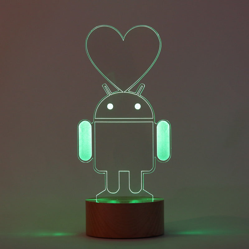 android geliştiricilerine özel dekoratif 3d led masa lambası