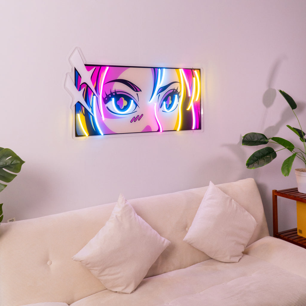 Anime Gözleri Neon Lamba | ByLamp