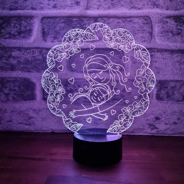 Mother and Daughter Figured Decorative Gift Led Table Lamp | BYLAMP