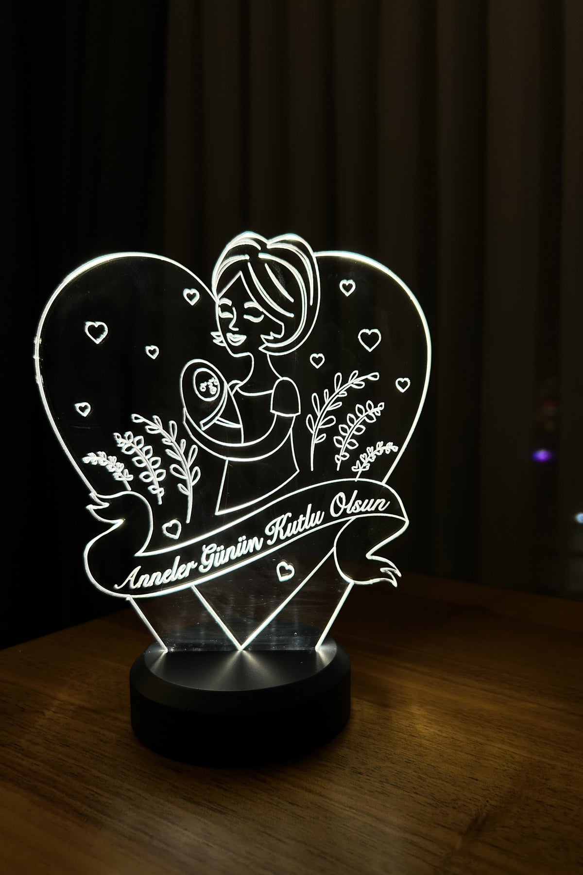 3D Mothers Day LED Table Lamp