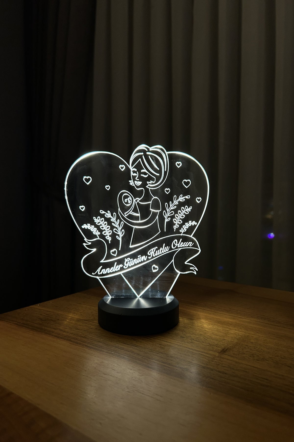 3D Mothers Day LED Table Lamp