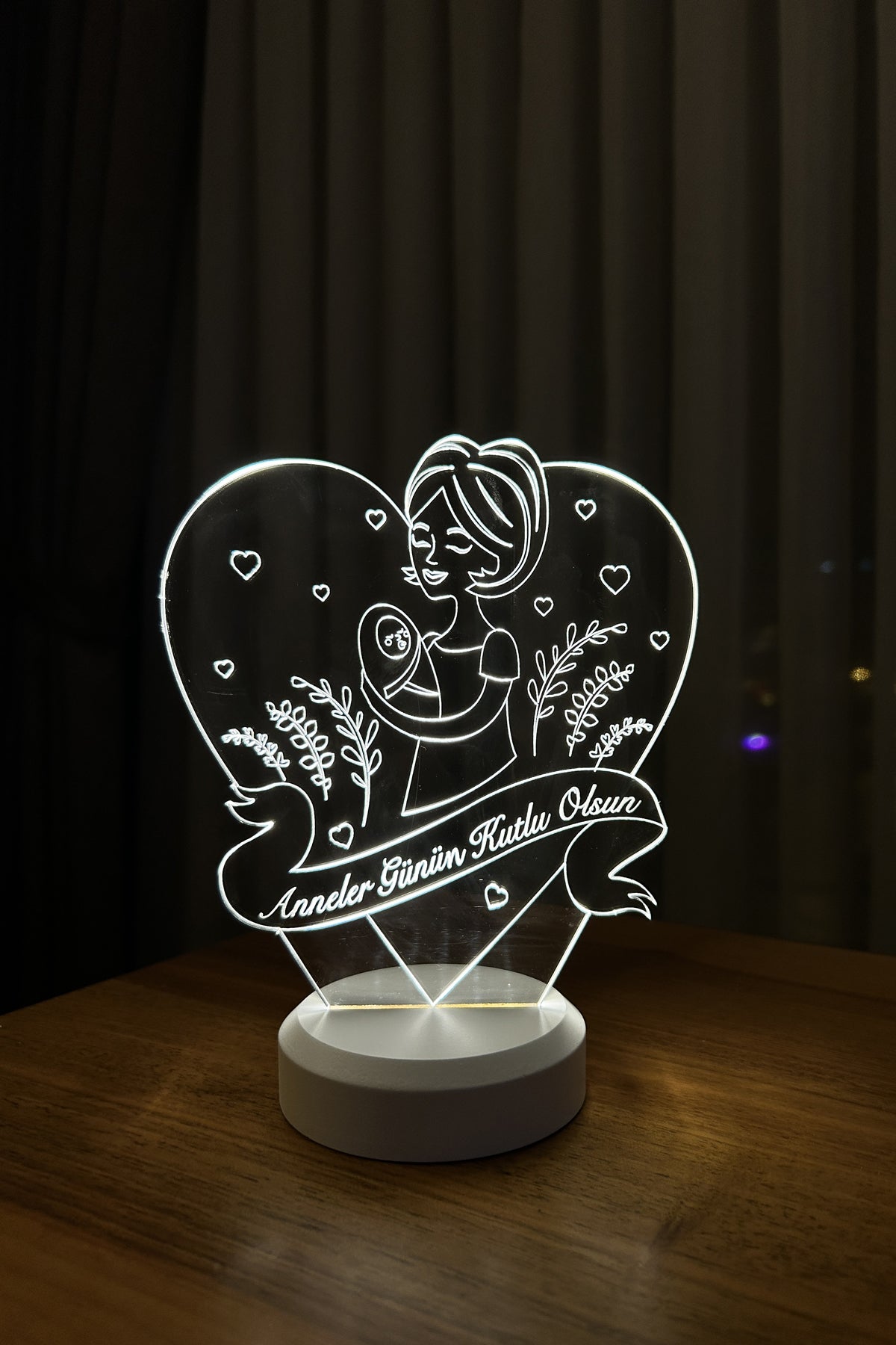 3D Mothers Day LED Table Lamp