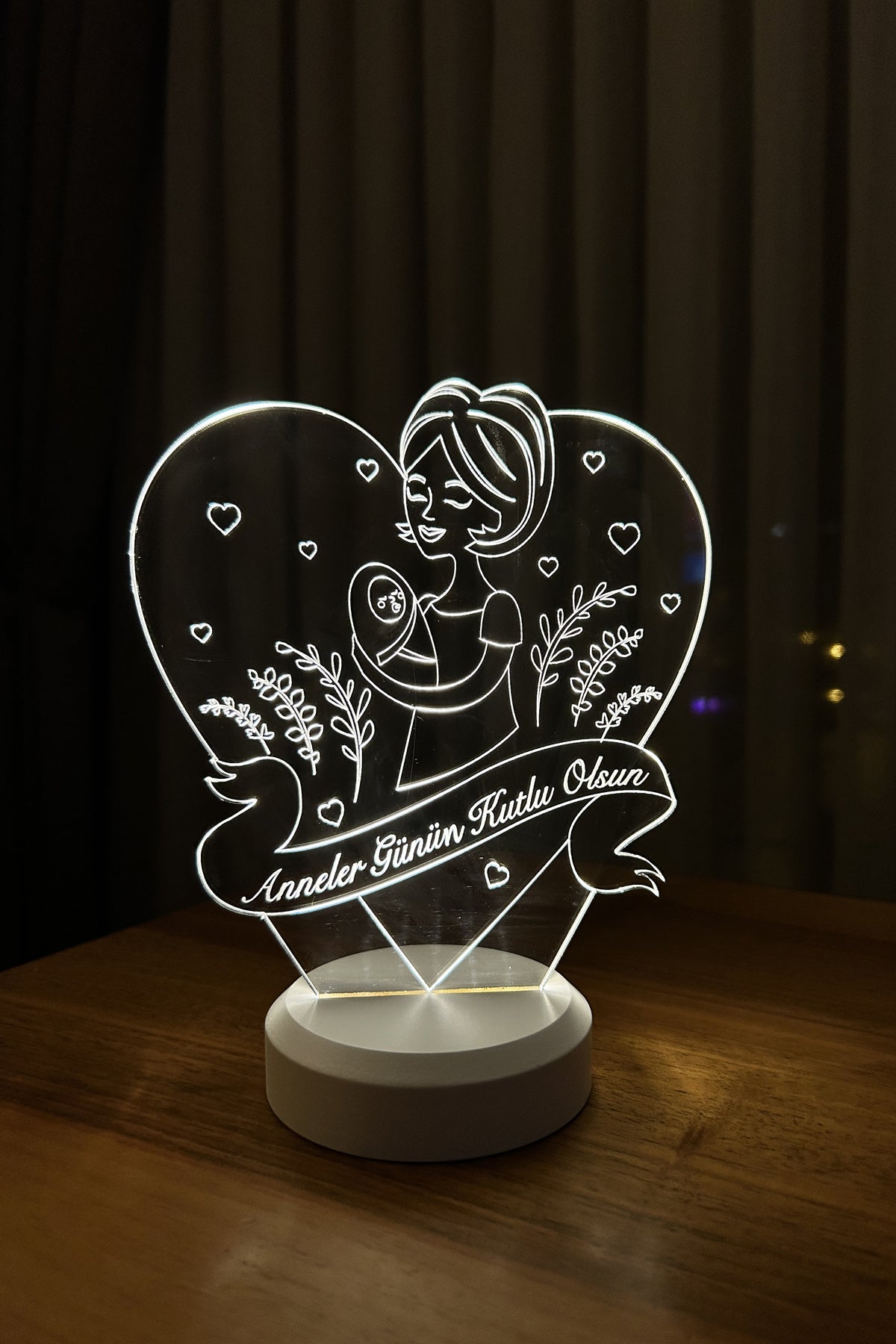 3D Mothers Day LED Table Lamp