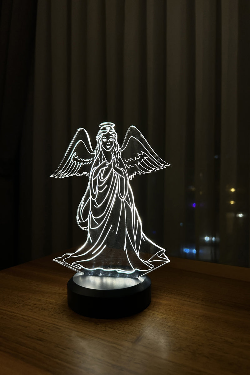 مصباح LED ملاك ثلاثي الأبعاد