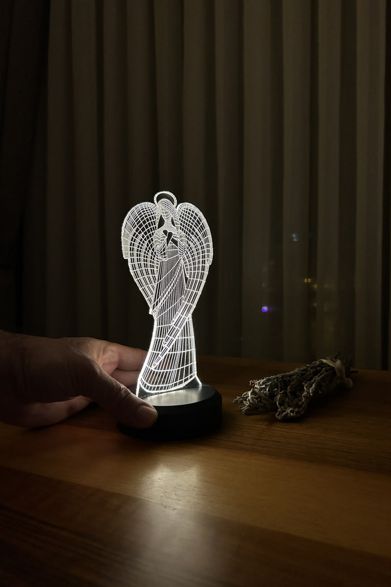 Lámpara de mesa de ángel 3D LED