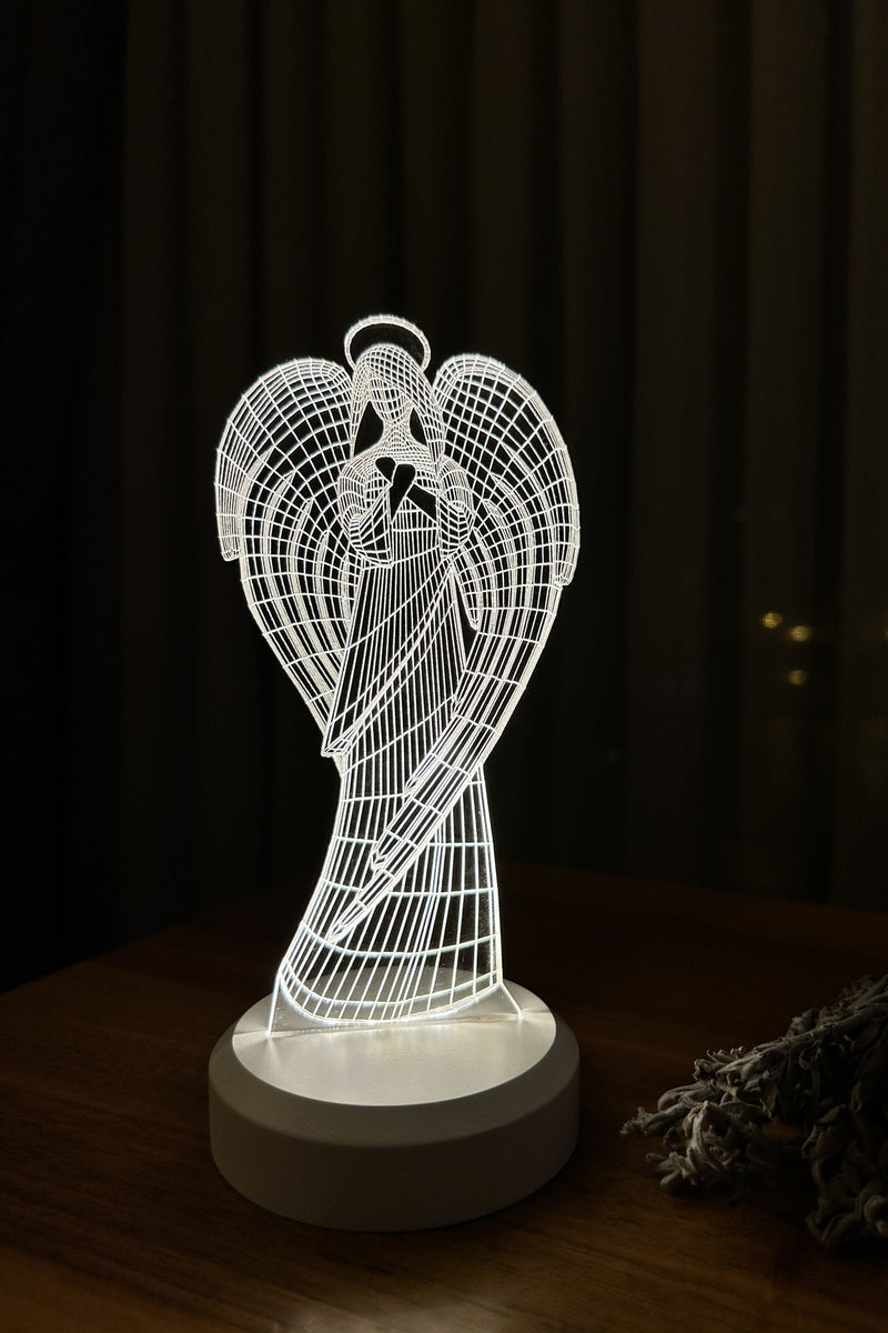 Lámpara de mesa de ángel 3D LED