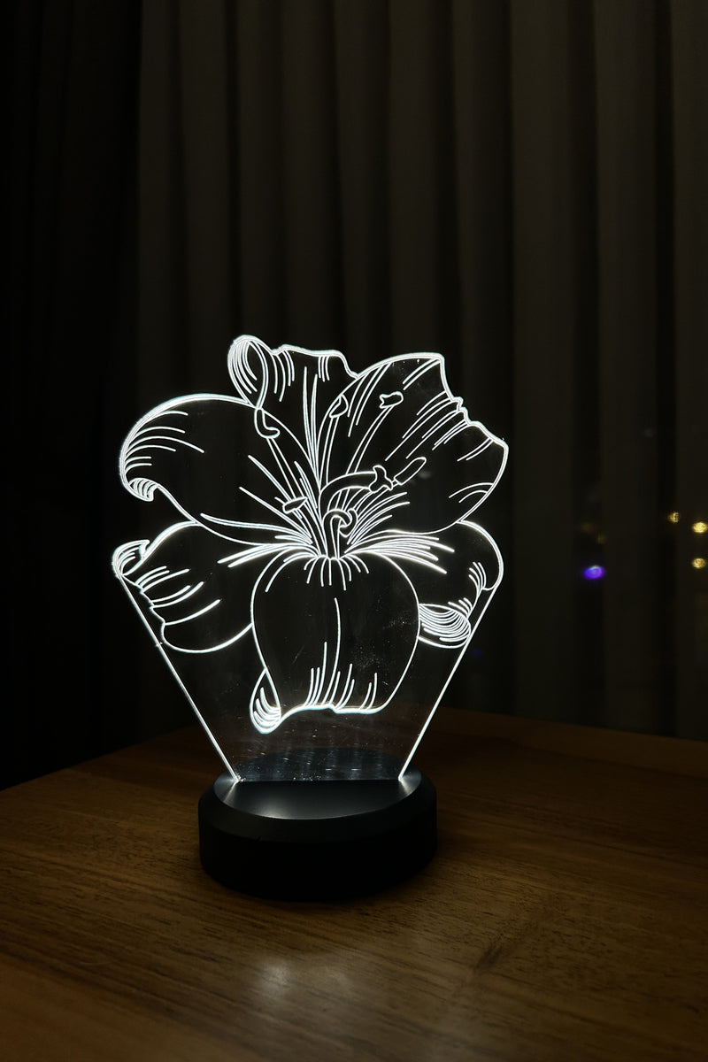 3D لوتس LED مصباح الجدول