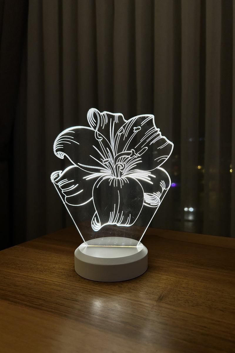 3D لوتس LED مصباح الجدول