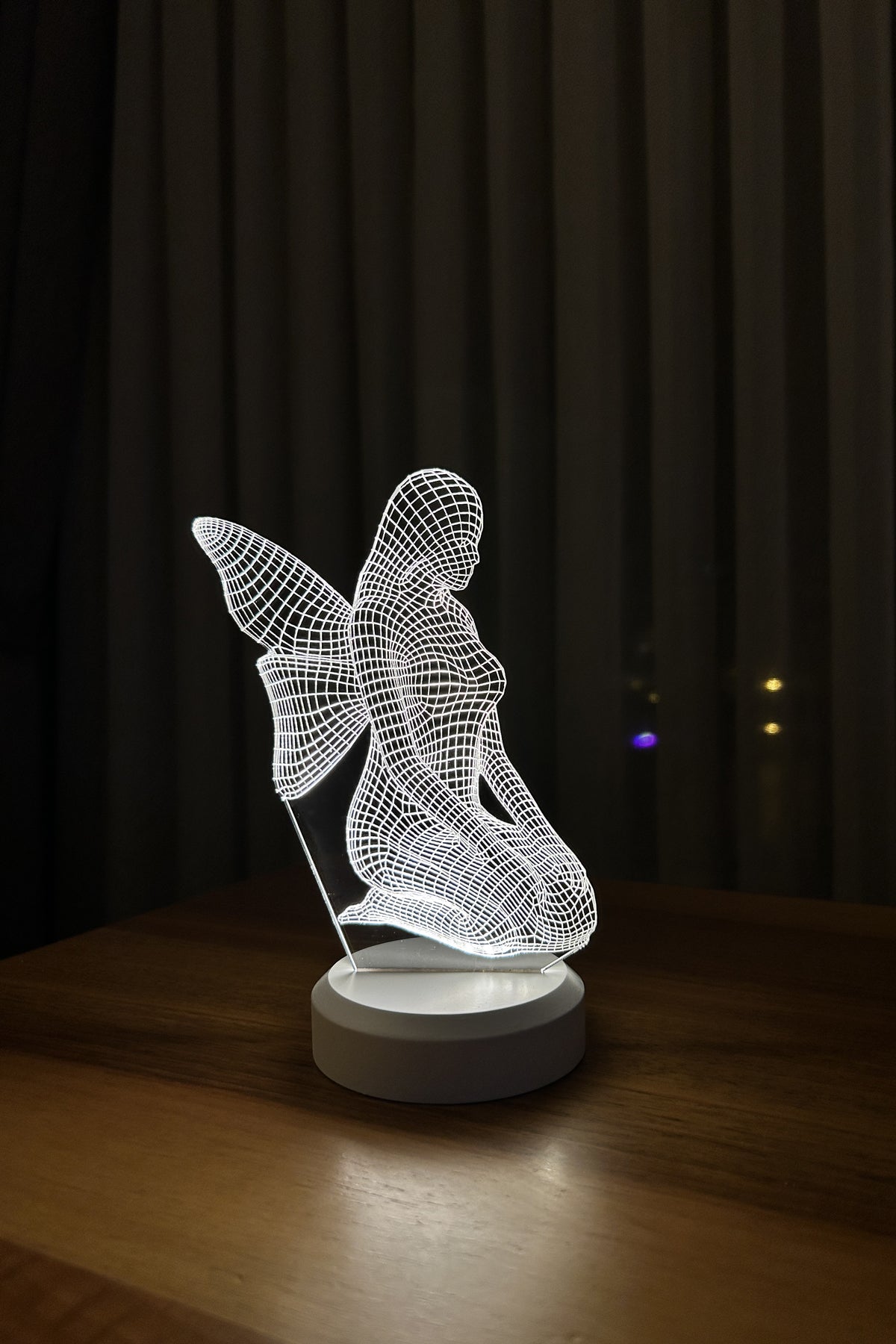 3D Sitting Angel Led Lamp