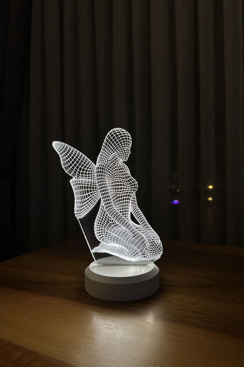 Angel-LED-Lampe, die in 3D sitzt