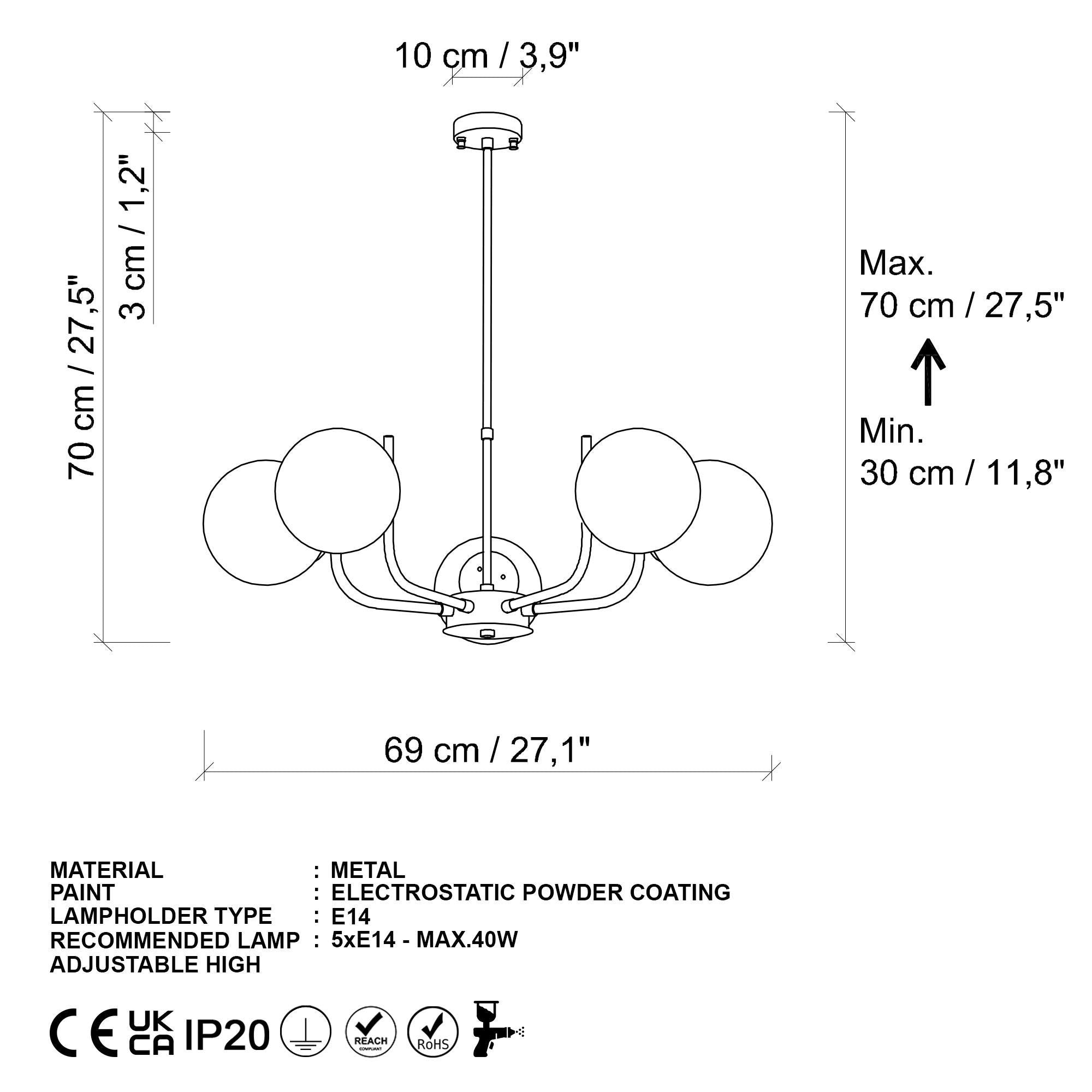 Antler 13768 Cam Avize Aydınlatma | ByLamp